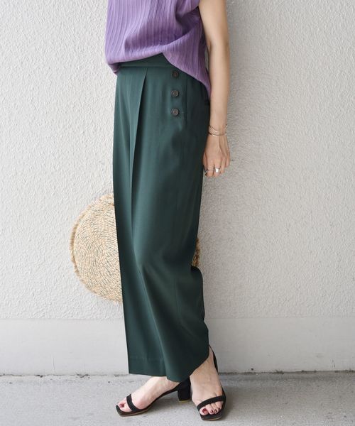 SHIPS（シップス）の「サイドボタンパンツ◇（その他パンツ・レディース・ベージュ/グリーン/ブラック・34/36/38/40）」の9枚目の写真