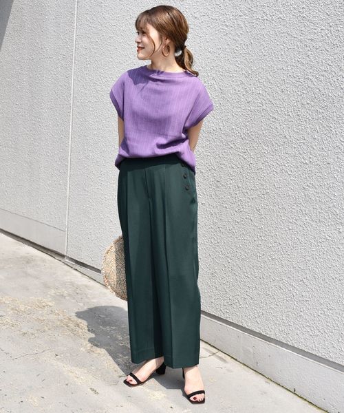 SHIPS（シップス）の「サイドボタンパンツ◇（その他パンツ・レディース・ベージュ/グリーン/ブラック・34/36/38/40）」の11枚目の写真