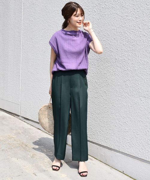 SHIPS（シップス）の「サイドボタンパンツ◇（その他パンツ・レディース・ベージュ/グリーン/ブラック・34/36/38/40）」の12枚目の写真