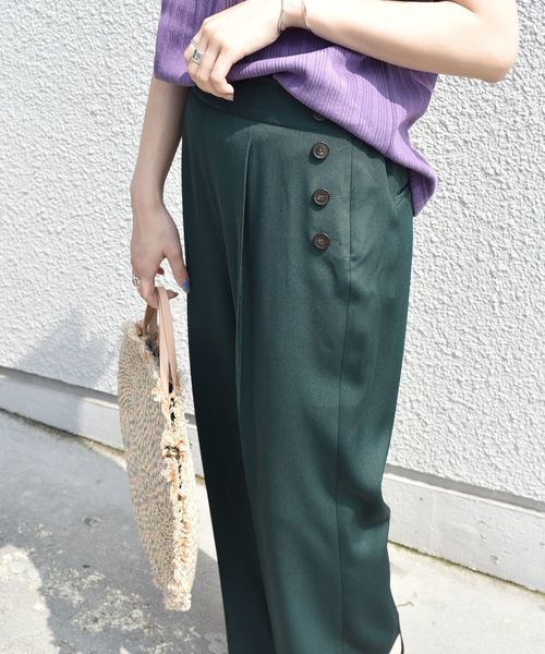 SHIPS（シップス）の「サイドボタンパンツ◇（その他パンツ・レディース・ベージュ/グリーン/ブラック・34/36/38/40）」の14枚目の写真