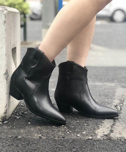 Rasvoa ラスボア の リトルウエスタンショートブーツ ブーツ Wear