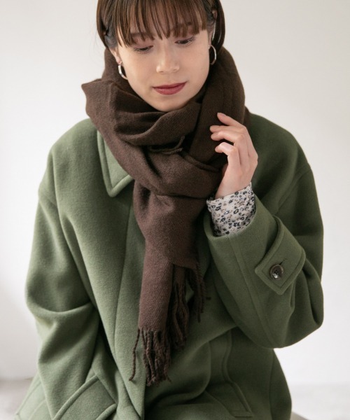 LOWRYS FARM（ローリーズファーム）の「カラーストール　851198（ストール/ショール・レディース・ブラック/ベージュ/ブラウン/グレー/レッド/オフホワイト/ミント/オレンジ/ブルー/チャコールグレー/ブルー系その他・FREE）」の6枚目の写真