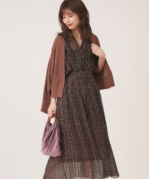 natural couture（ナチュラルクチュール）の「細ベルト付き総プリーツワンピース（ワンピース・レディース・ライトベージュ/ラベンダー/ボルドー/その他2/その他1・FREE）」の22枚目の写真