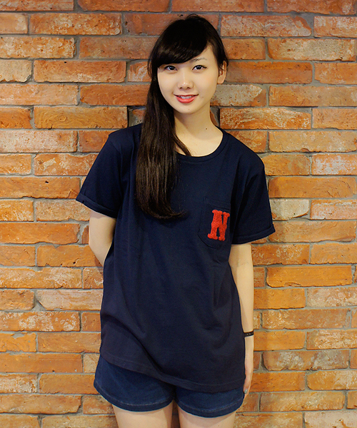 CIAOPANIC（チャオパニック）の「【Ciaopanic】さがらワッペン付ポケTee（Tシャツ/カットソー・レディース・ホワイト/グレー/ネイビー・FREE）」の3枚目の写真