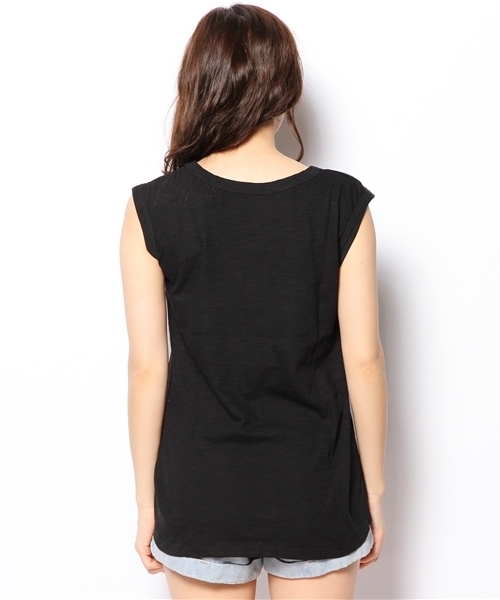 coen（コーエン）の「コットンスラブポケットTシャツ（Tシャツ/カットソー・レディース・ブラック/ホワイト/マスタード/ダークグリーン・フリー）」の9枚目の写真