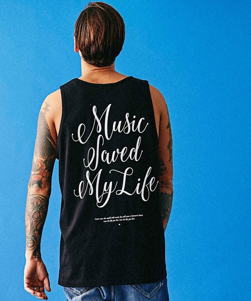MSML（エムエスエムエル）の「CURSIVE TANK TOP（タンクトップ・メンズ・ホワイト/ブラック・SMALL/MEDIUM/LARGE）」の2枚目の写真