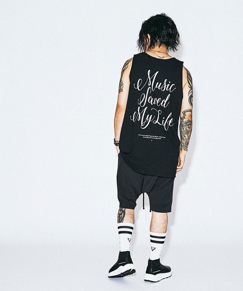 MSML（エムエスエムエル）の「CURSIVE TANK TOP（タンクトップ・メンズ・ホワイト/ブラック・SMALL/MEDIUM/LARGE）」の4枚目の写真