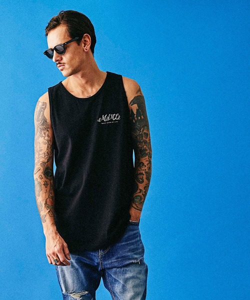 MSML（エムエスエムエル）の「CURSIVE TANK TOP（タンクトップ・メンズ・ホワイト/ブラック・SMALL/MEDIUM/LARGE）」の5枚目の写真