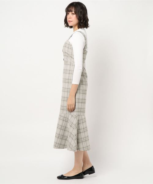 archives（アルシーヴ）の「ツイードジャンスカ（ジャンパースカート・レディース・ブラウン/ブラック/ベージュ・MEDIUM）」の5枚目の写真