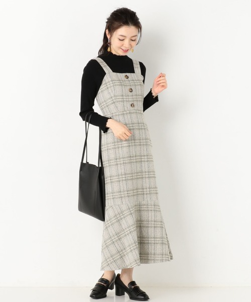 archives（アルシーヴ）の「ツイードジャンスカ（ジャンパースカート・レディース・ブラウン/ブラック/ベージュ・MEDIUM）」の10枚目の写真