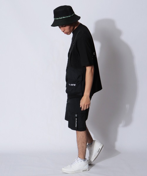 VISION STREET WEAR(ヴィジョンストリートウェア)の「VISION STREET WEAR 上下2点セットアップ ベスト付き半袖Tシャツ& ナイロンカーゴショーツ SETUP(Tシャツ/カットソー・メンズ・ブラック/オフホワイト/ベージュ/ブラック系その他・M/L/LL)」の22枚目の写真
