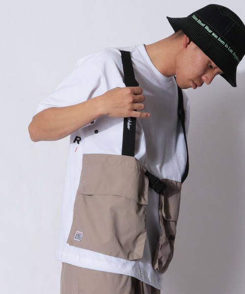VISION STREET WEAR(ヴィジョンストリートウェア)の「VISION STREET WEAR 上下2点セットアップ ベスト付き半袖Tシャツ& ナイロンカーゴショーツ SETUP(Tシャツ/カットソー・メンズ・ブラック/オフホワイト/ベージュ/ブラック系その他・M/L/LL)」の18枚目の写真
