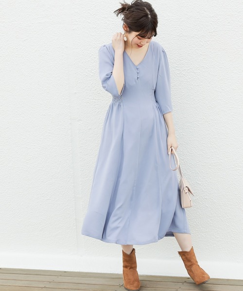 natural couture（ナチュラルクチュール）の「レトロ小花ワンピース（ワンピース・レディース・グレイッシュベージュ/サックスブルー/ピンク/その他1/その他2/その他3・FREE）」の21枚目の写真