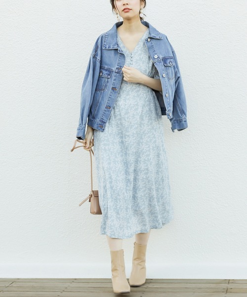 natural couture（ナチュラルクチュール）の「レトロ小花ワンピース（ワンピース・レディース・グレイッシュベージュ/サックスブルー/ピンク/その他1/その他2/その他3・FREE）」の18枚目の写真