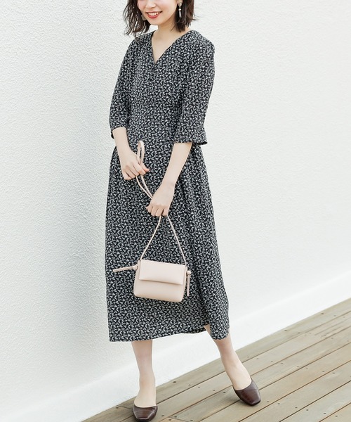 natural couture（ナチュラルクチュール）の「レトロ小花ワンピース（ワンピース・レディース・グレイッシュベージュ/サックスブルー/ピンク/その他1/その他2/その他3・FREE）」の19枚目の写真