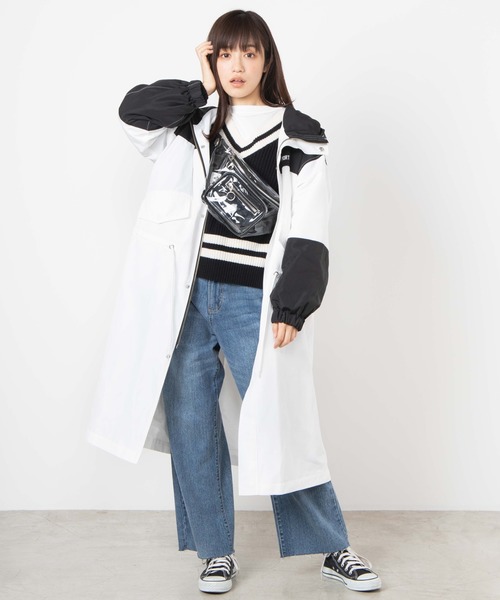 WEGO(ウィゴー)の「WEGO/パネルロングブルゾン(ブルゾン・レディース・ブラック/ブルー・FREE)」の13枚目の写真
