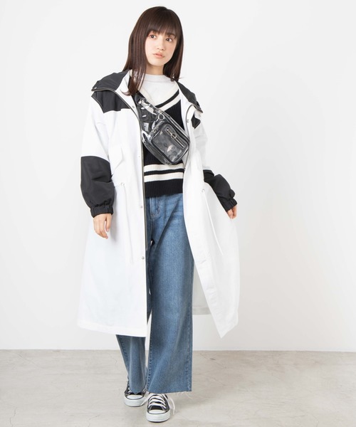 WEGO(ウィゴー)の「WEGO/パネルロングブルゾン(ブルゾン・レディース・ブラック/ブルー・FREE)」の14枚目の写真