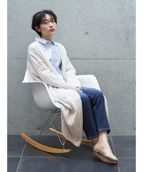 AMERICAN HOLIC(アメリカンホリック)の「針抜きリブロングニットニュアンスカーディガン*(カーディガン/ボレロ・レディース・ベージュ/ネイビー/ライトベージュ・MEDIUM/LARGE)」の16枚目の写真