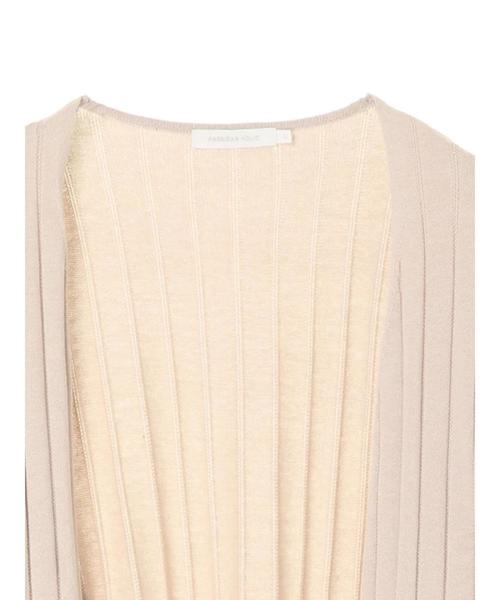 AMERICAN HOLIC(アメリカンホリック)の「針抜きリブロングニットニュアンスカーディガン*(カーディガン/ボレロ・レディース・ベージュ/ネイビー/ライトベージュ・MEDIUM/LARGE)」の13枚目の写真