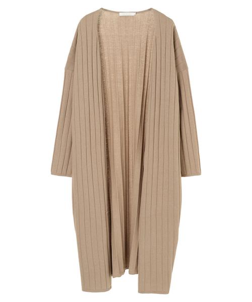 AMERICAN HOLIC(アメリカンホリック)の「針抜きリブロングニットニュアンスカーディガン*(カーディガン/ボレロ・レディース・ベージュ/ネイビー/ライトベージュ・MEDIUM/LARGE)」の9枚目の写真