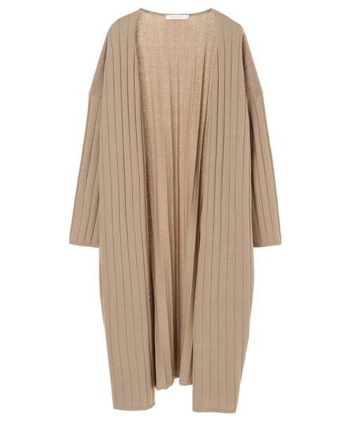 AMERICAN HOLIC(アメリカンホリック)の「針抜きリブロングニットニュアンスカーディガン*(カーディガン/ボレロ・レディース・ベージュ/ネイビー/ライトベージュ・MEDIUM/LARGE)」の6枚目の写真