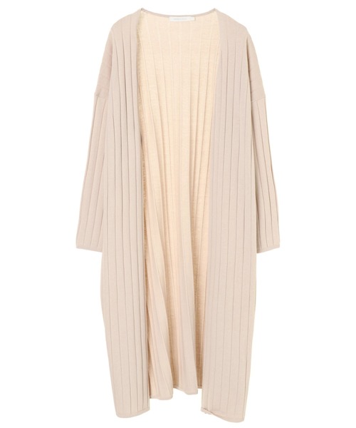 AMERICAN HOLIC(アメリカンホリック)の「針抜きリブロングニットニュアンスカーディガン*(カーディガン/ボレロ・レディース・ベージュ/ネイビー/ライトベージュ・MEDIUM/LARGE)」の5枚目の写真