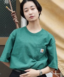 carhartt/カーハート Workwear ビッグシルエット ポケット半袖 ロゴ Tシャツ ワッペン トップス