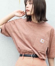carhartt/カーハート Workwear ビッグシルエット ポケット半袖 ロゴ Tシャツ ワッペン トップス