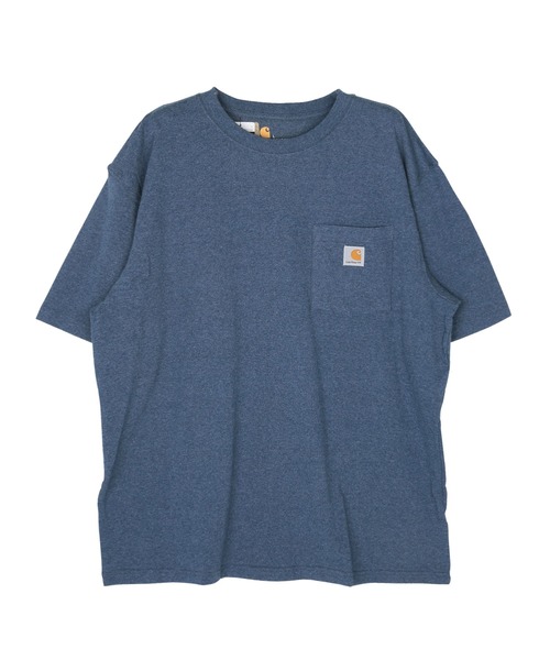 Carhartt（カーハート）の「carhartt/カーハート Workwear ビッグシルエット ポケット半袖 ロゴ Tシャツ ワッペン トップス（Tシャツ/カットソー・メンズ・エメラルドブルー/ブラック/ダークブラウン/ベージュ/ネイビー/グリーン/ヘザーグレー/バーガンディー/ヘザーチャコール/コバルトブルー/グレイッシュブルー/グリーン系その他/ホワイト/レッド系その他/グリーン系その他3/ピンク系その他2/オレンジ系その他/ブルー系その他/ブラウン系その他/ピンク系その他/ブルー系その他2/グリーン系その他2/イエロー系その他/オレンジ/ブルー系その他3/ブルー系その他4/レッド系その他2/グリーン系その他4/ライトイエロー/テラコッタ/ブルー系その他5/イエロー系その他2/グリーン系その他5/レッド系その他3/オレンジ系その他2/ブルー系その他6・SMALL/MEDIUM/LARGE/X-LARGE/XX-LARGE）」の18枚目の写真