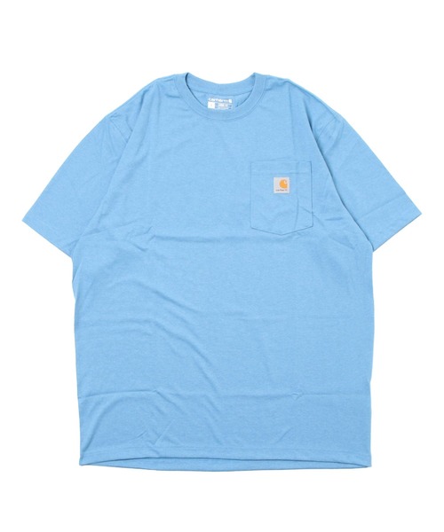 Carhartt（カーハート）の「carhartt/カーハート Workwear ビッグシルエット ポケット半袖 ロゴ Tシャツ ワッペン トップス（Tシャツ/カットソー・メンズ・エメラルドブルー/ブラック/ダークブラウン/ベージュ/ネイビー/グリーン/ヘザーグレー/バーガンディー/ヘザーチャコール/コバルトブルー/グレイッシュブルー/グリーン系その他/ホワイト/レッド系その他/グリーン系その他3/ピンク系その他2/オレンジ系その他/ブルー系その他/ブラウン系その他/ピンク系その他/ブルー系その他2/グリーン系その他2/イエロー系その他/オレンジ/ブルー系その他3/ブルー系その他4/レッド系その他2/グリーン系その他4/ライトイエロー/テラコッタ/ブルー系その他5/イエロー系その他2/グリーン系その他5/レッド系その他3/オレンジ系その他2/ブルー系その他6・SMALL/MEDIUM/LARGE/X-LARGE/XX-LARGE）」の22枚目の写真