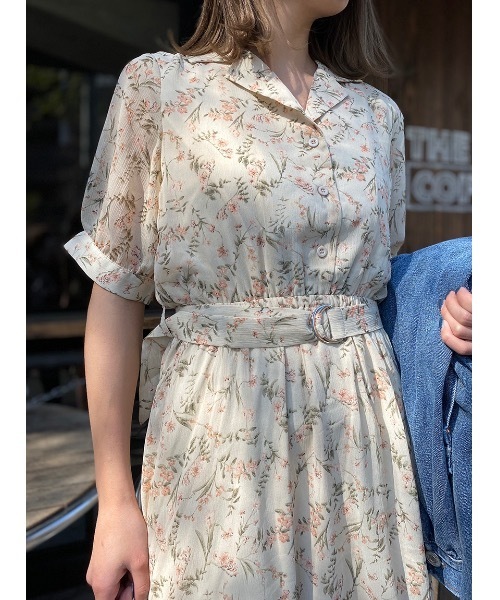 one way（ワンウェイ）の「シアーフラワー開襟ワンピース（ワンピース・レディース・ブラック/ベージュ・FREE）」の19枚目の写真