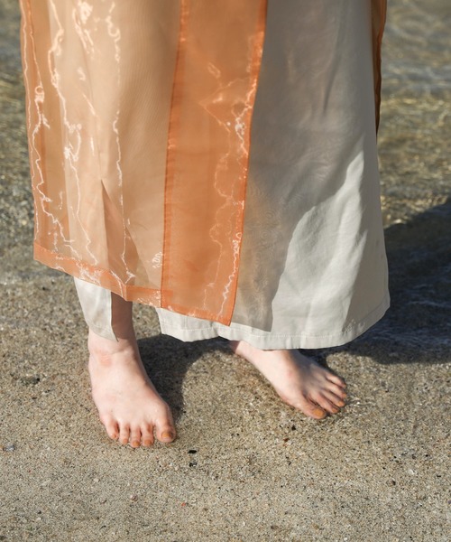 2020 S/S サテンライクキャミワンピース/バックギャザーサイド