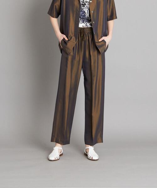 Steven Alan（スティーブンアラン）の「＜Steven Alan＞SHINY GATHER PANTS/パンツ（その他パンツ・レディース・ブラウン/ダークグリーン・MEDIUM/SMALL）」の2枚目の写真