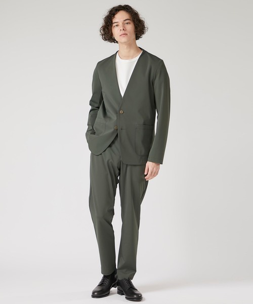 ATTACHMENT（アタッチメント）の「STUDIOUS別注 マットストレッチジャージジョッパーズパンツ（スラックス・メンズ・ブラック/カーキ・1/2/3）」の18枚目の写真