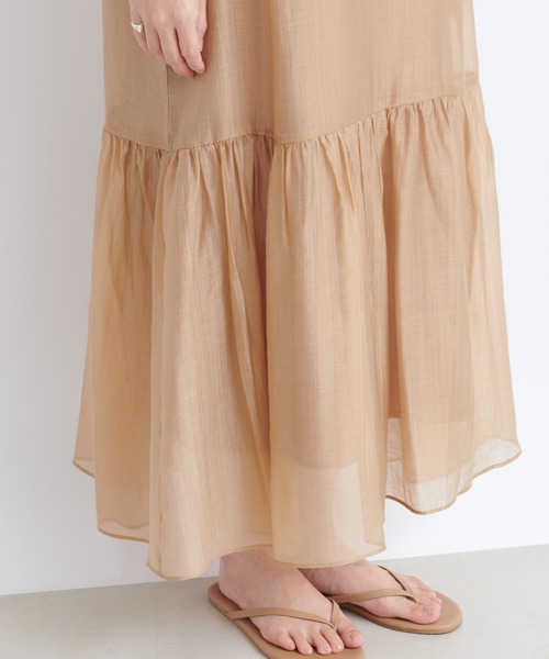 DouDou（ドゥドゥ）の「バックリボン切替ワンピース（ワンピース・レディース・ブラック/ベージュ・FREE）」の6枚目の写真