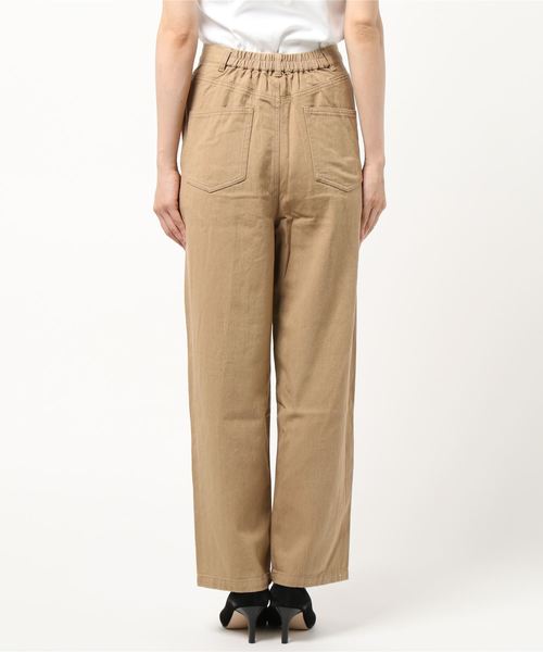 STYLEBLOCK（スタイルブロック）の「ハイウエストストレートパンツ（その他パンツ・レディース・カーキ/グレイッシュベージュ/ブラック/ベージュ・M）」の6枚目の写真