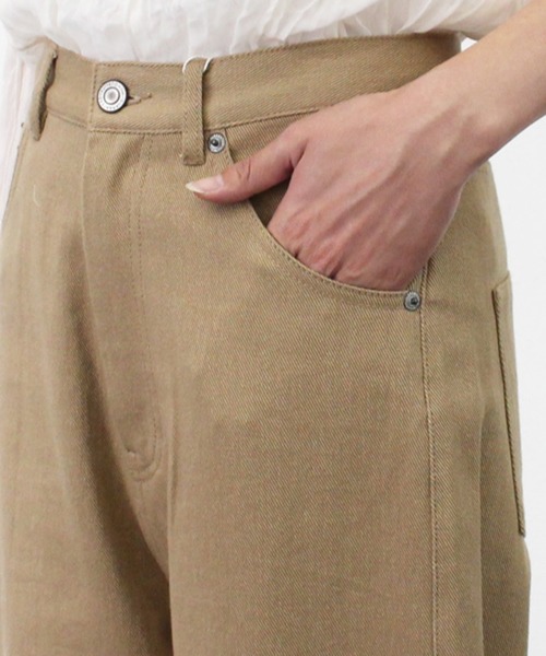 STYLEBLOCK（スタイルブロック）の「ハイウエストストレートパンツ（その他パンツ・レディース・カーキ/グレイッシュベージュ/ブラック/ベージュ・M）」の9枚目の写真