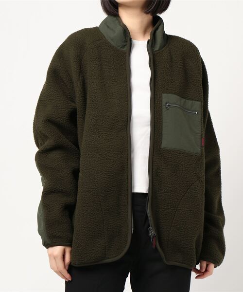 Gramicci（グラミチ）の「【63】【GRAMICCI】BOA FLEECE JACKET（ブルゾン・メンズ・ベージュ/オリーブ/ブラック・MEDIUM/X-LARGE/LARGE/XX-LARGE/SMALL）」の22枚目の写真