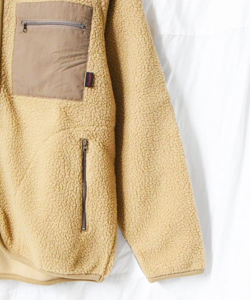 Gramicci（グラミチ）の「【63】【GRAMICCI】BOA FLEECE JACKET（ブルゾン・メンズ・ベージュ/オリーブ/ブラック・MEDIUM/X-LARGE/LARGE/XX-LARGE/SMALL）」の9枚目の写真