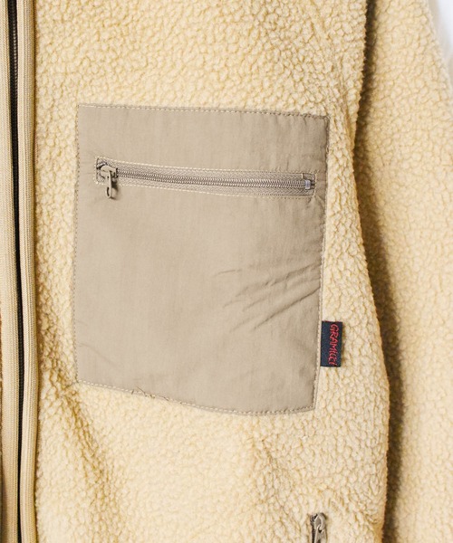 Gramicci（グラミチ）の「【63】【GRAMICCI】BOA FLEECE JACKET（ブルゾン・メンズ・ベージュ/オリーブ/ブラック・MEDIUM/X-LARGE/LARGE/XX-LARGE/SMALL）」の10枚目の写真