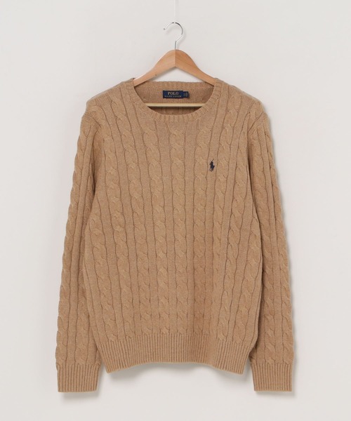 POLO RALPH LAUREN(ポロ ラルフ ローレン)の「ケーブルニット コットン セーター(ニット/セーター・メンズ・ブラウン・SMALL/MEDIUM/LARGE/X-LARGE/XX-LARGE/X-SMALL)」の5枚目の写真