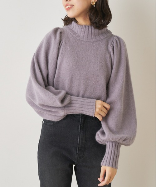 Chico(チコ)の「ハイネックパワショルフォックスニット(ニット/セーター・レディース・アイボリー/カーキ/パープル/ピンクベージュ・FREE)」の4枚目の写真