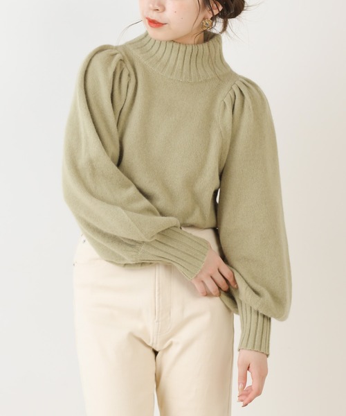 Chico(チコ)の「ハイネックパワショルフォックスニット(ニット/セーター・レディース・アイボリー/カーキ/パープル/ピンクベージュ・FREE)」の20枚目の写真