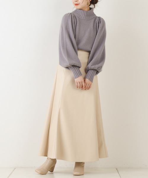 Chico(チコ)の「ハイネックパワショルフォックスニット(ニット/セーター・レディース・アイボリー/カーキ/パープル/ピンクベージュ・FREE)」の16枚目の写真