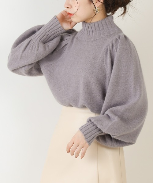 Chico(チコ)の「ハイネックパワショルフォックスニット(ニット/セーター・レディース・アイボリー/カーキ/パープル/ピンクベージュ・FREE)」の8枚目の写真