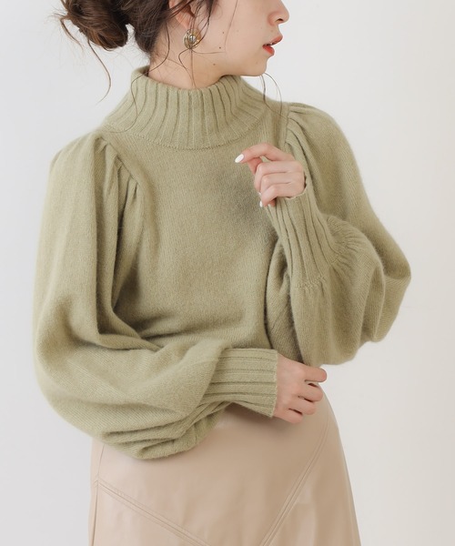 Chico(チコ)の「ハイネックパワショルフォックスニット(ニット/セーター・レディース・アイボリー/カーキ/パープル/ピンクベージュ・FREE)」の21枚目の写真