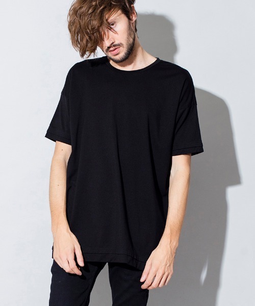 NO ID.(ノーアイディ)の「mt6980-フランカー天竺レイヤードルーズC-N-T Tシャツ(Tシャツ/カットソー・メンズ・ホワイト/ブルーグレー/ライトカーキ/カーキ/ブラック・ONE SIZE)」の15枚目の写真