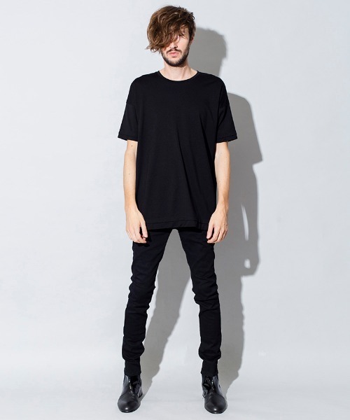 NO ID.(ノーアイディ)の「mt6980-フランカー天竺レイヤードルーズC-N-T Tシャツ(Tシャツ/カットソー・メンズ・ホワイト/ブルーグレー/ライトカーキ/カーキ/ブラック・ONE SIZE)」の16枚目の写真
