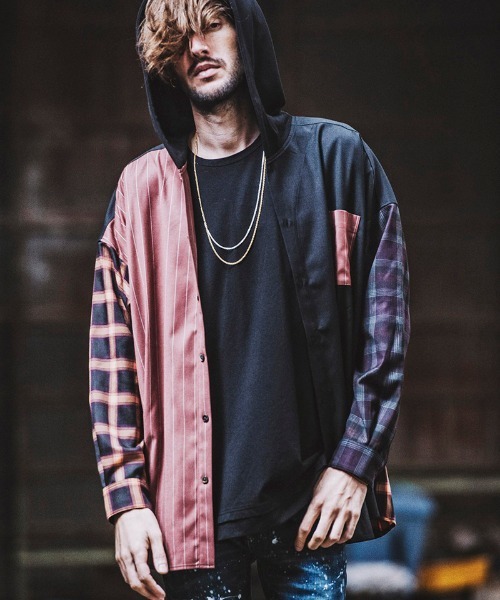 NO ID.(ノーアイディ)の「mt6980-フランカー天竺レイヤードルーズC-N-T Tシャツ(Tシャツ/カットソー・メンズ・ホワイト/ブルーグレー/ライトカーキ/カーキ/ブラック・ONE SIZE)」の17枚目の写真