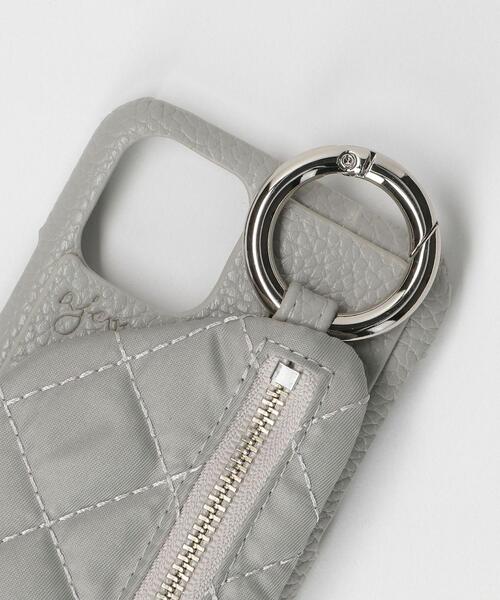ajew（エジュー）の「【別注】＜AJEW＞キルティングジップ ストラップ iPhone X/XS/11Pro ケース（スマホケース/カバー・レディース・ピンク/オリーブ/ブラック/ライトグレー・FREE）」の8枚目の写真